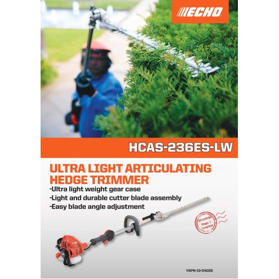ECHO HCAS-236ES-LW short-reach articulating hedge trimmer